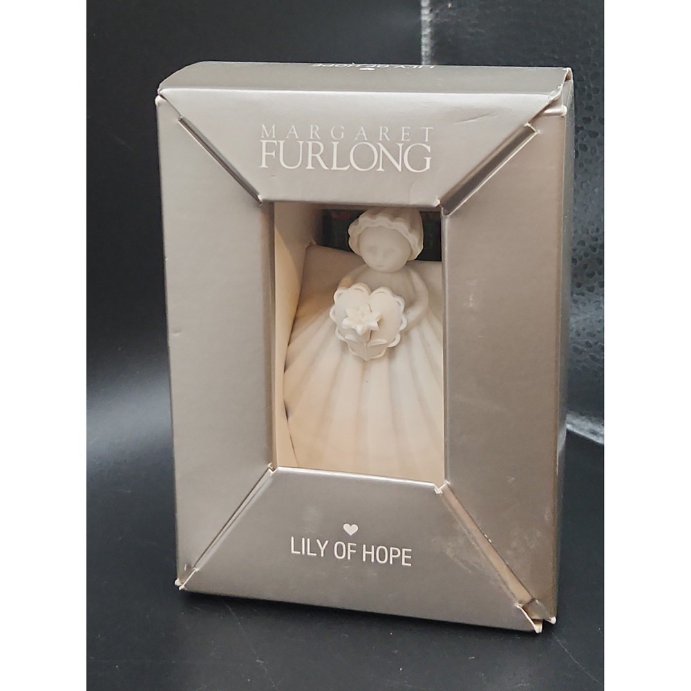 Margaret Furlong 2001 Lily of Hope Angel Ornament 3" Complete Box Stand Pamphlet